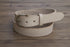 1.25" Natural Full Grain Leather Belt English point tip slider buckle